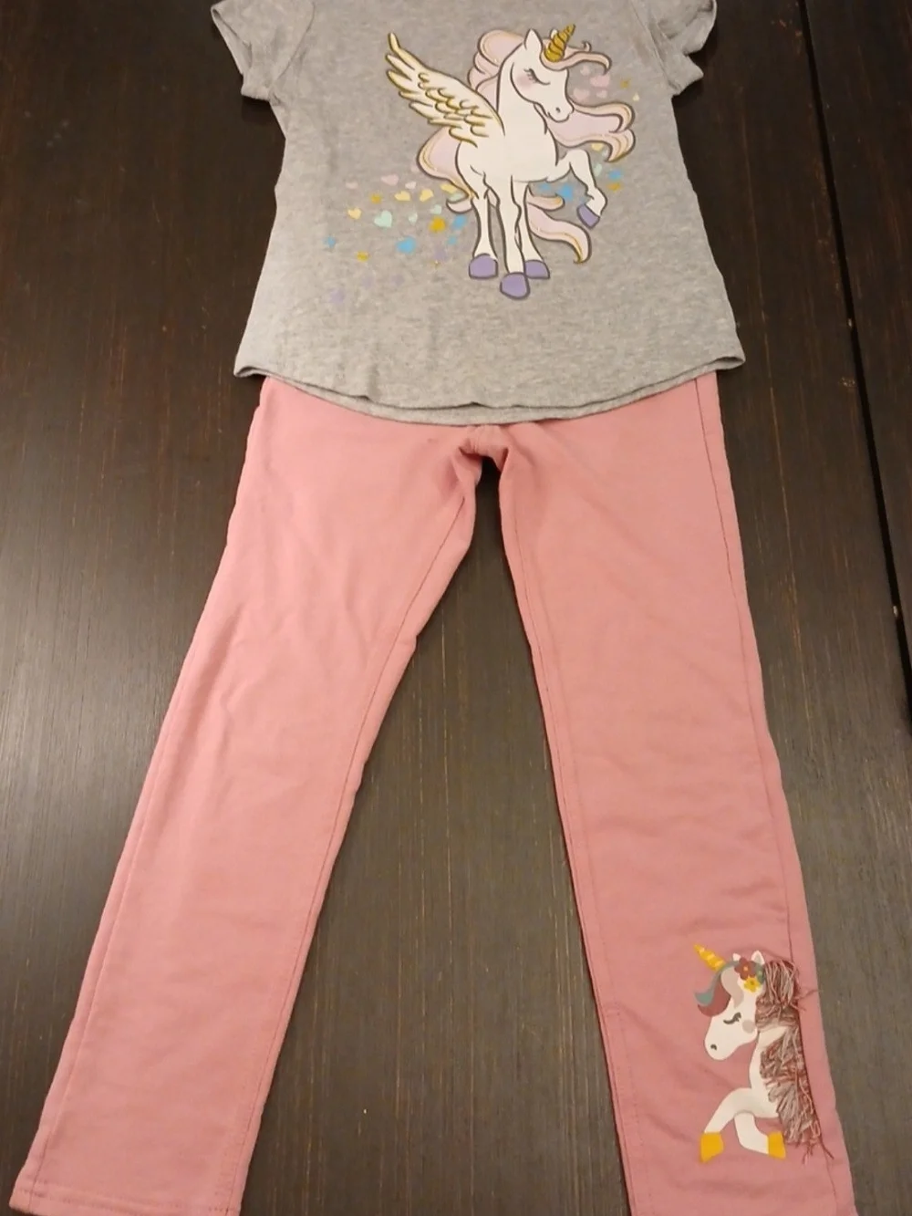 Girls Assorted Graphic Tee & Shorts Bundle - Unicorn, Minnie & Tropical Prints